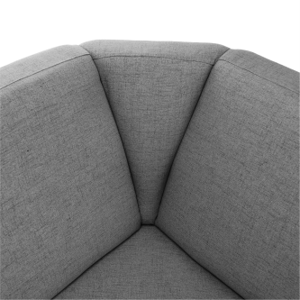 Colţar în formă de U, material textil gri, model stânga, BITER U