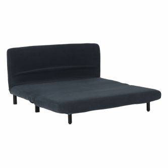Canapea extensibilă, material textil gri, BODENA