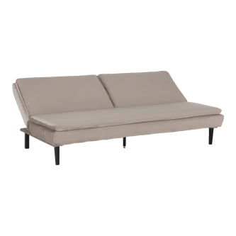 Canapea extensibilă, material textil Velvet gri maro TAUPE, BUFALA
