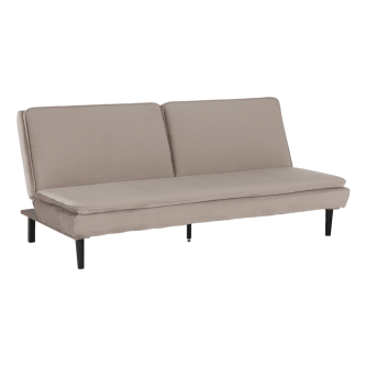 Canapea extensibilă, material textil Velvet gri maro TAUPE, BUFALA