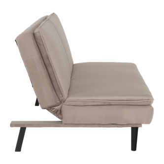 Canapea extensibilă, material textil Velvet gri maro TAUPE, BUFALA