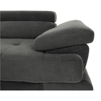 Coltar cu spaţiu pentru depozitare, gri, textil, stânga, BUTON R