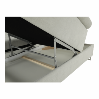 Colţar extensibil, material textil gri deschis, model dreapta, BUTON R