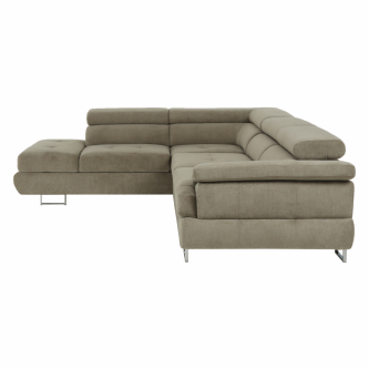 Colţar, material textil melir gri deschis, model stânga, BUTON P
