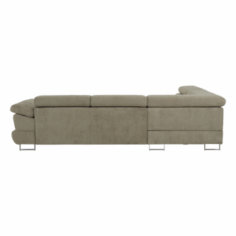 Colţar, material textil melir gri deschis, model stânga, BUTON P