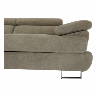 Colţar, material textil melir gri deschis, model stânga, BUTON P