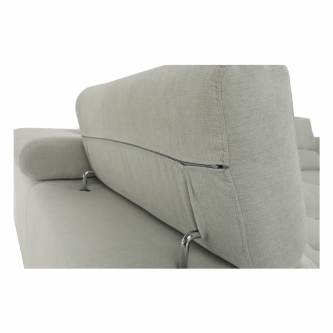 Colţar, material textil gri deschis, model stânga, BUTON P