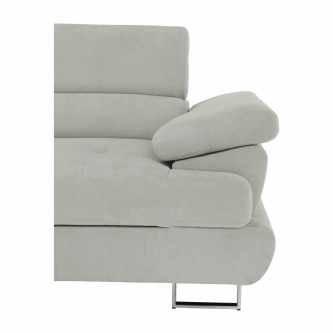 Colţar, material textil gri deschis, model stânga, BUTON P