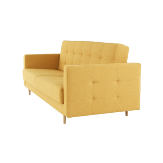 Colţar tapiţat 3 locuri, material textil muştar, AMEDIA