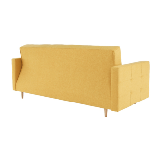 Colţar tapiţat 3 locuri, material textil muştar, AMEDIA