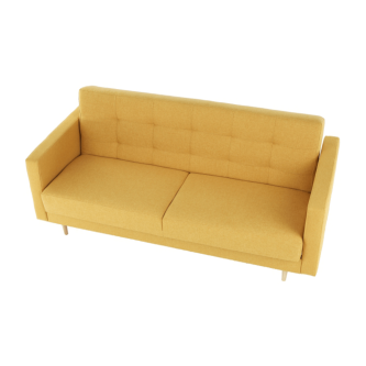 Colţar tapiţat 3 locuri, material textil muştar, AMEDIA