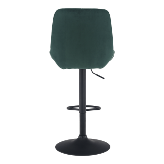 Scaun de bar, material textil Velvet verde închis, CHIRO