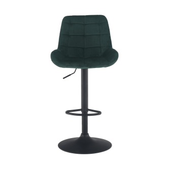 Scaun de bar, material textil Velvet verde închis, CHIRO