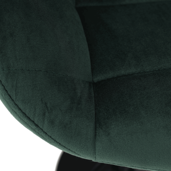 Scaun de bar, material textil Velvet verde închis, CHIRO