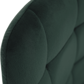Scaun de bar, material textil Velvet verde închis, CHIRO