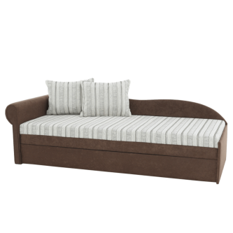 Colţar extensibil, maro/bej/auriu/model, stânga, AGA D