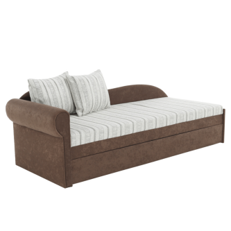 Colţar extensibil, maro/bej/auriu/model, stânga, AGA D