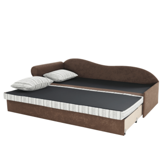 Colţar extensibil, maro/bej/auriu/model, stânga, AGA D
