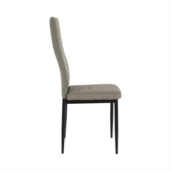 Scaun, textil maro/metal negru, COLETA NOVA