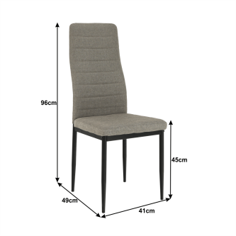 Scaun, textil maro/metal negru, COLETA NOVA