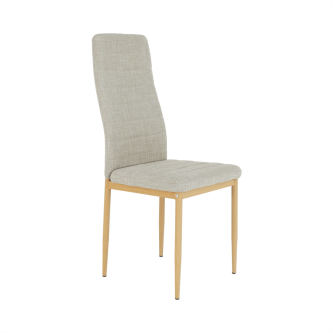 Scaun, material textil bej/cadru metalic fag, COLETA NOVA