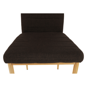 Scaun, material textil maro închis/cadru metalic fag, COLETA NOVA