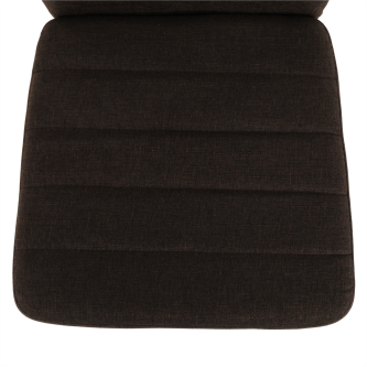 Scaun, material textil maro închis/cadru metalic fag, COLETA NOVA