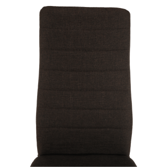 Scaun, material textil maro închis/cadru metalic fag, COLETA NOVA