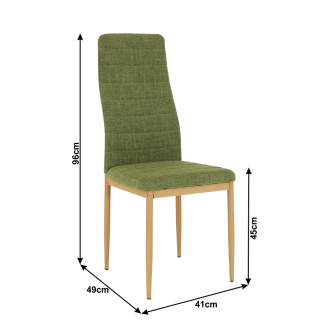 Scaun, material textil verde/cadru metalic fag, COLETA NOVA