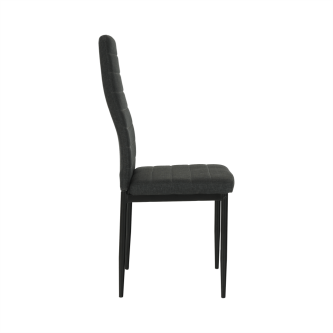 Scaun, textil gri închis/metal negru, COLETA NOVA