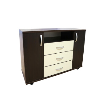 Dormitor Laguna cu pat 140x200 cu lada Wenge cu Vanilie