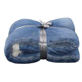 Pătură cu două feţe, gri-albastru, 127x152, KASALA TYP 1