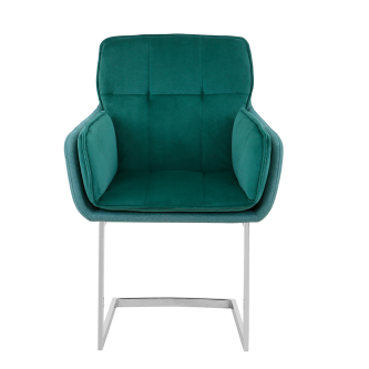 Scaun bucătărie, catifea Velvet smarald/material textil, CHIMENA