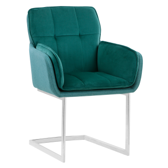 Scaun bucătărie, catifea Velvet smarald/material textil, CHIMENA