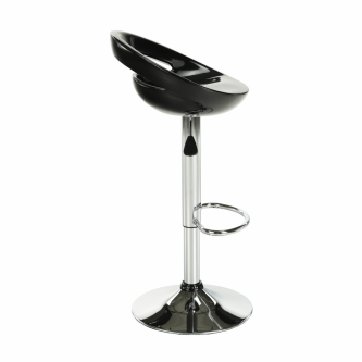 Scaun bar, negru/crom, DONGO NOVE