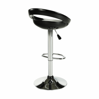 Scaun bar, negru/crom, DONGO NOVE