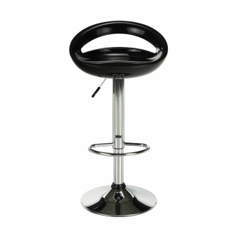 Scaun bar, negru/crom, DONGO NOVE