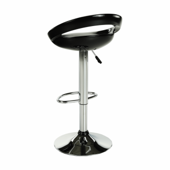 Scaun bar, negru/crom, DONGO NOVE