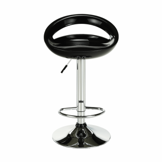 Scaun bar, negru/crom, DONGO NOVE