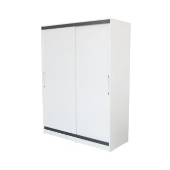 Dormitor Verona Alb/Gri cu pat 160x200 cm