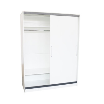 Dormitor Verona Alb/Gri cu pat 160x200 cm