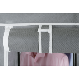 Organizator de garderobă material textil/metal, gri, DUMBO
