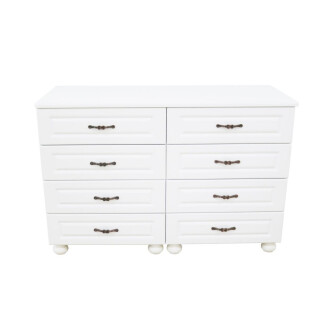 Dormitor Dynasty Alb cu pat 140x200 cm