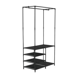 Raft multifuncţional pentru dulap, negru, EFREN