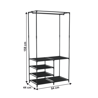 Raft multifuncţional pentru dulap, negru, EFREN