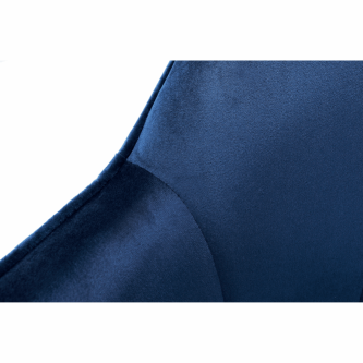 Scaun de birou, material textil din catifea albastru / crom, EROL