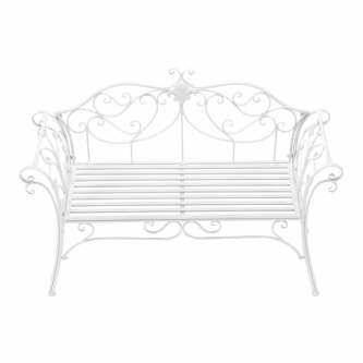 Bancă de grădină, albă, ETELIA