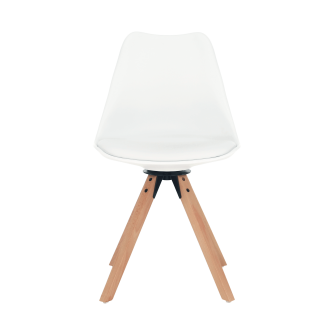 Scaun pivotant elegant, alb, ETOSA