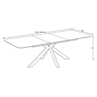 Masă extensibilă „VERDI”