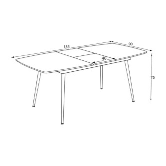 Masă extensibilă „YETTI 145”